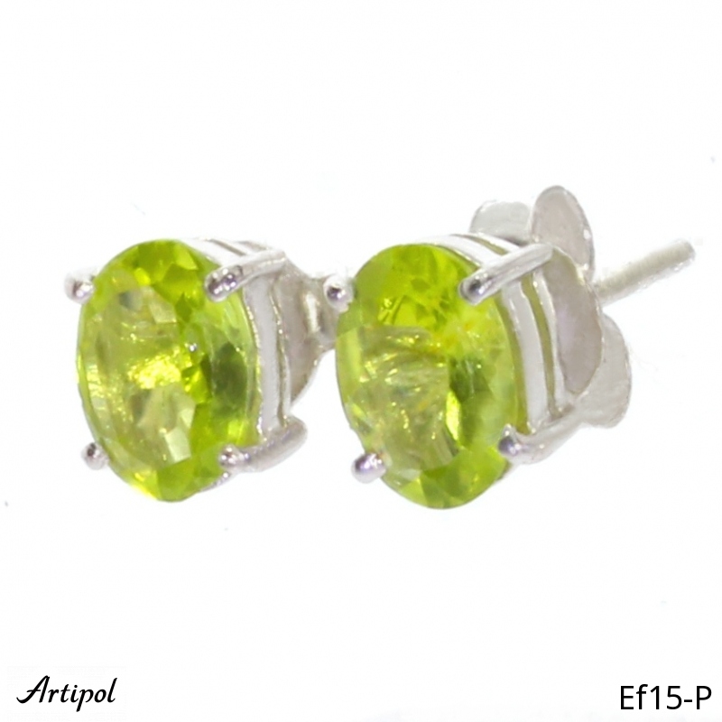 Earrings EF15-P with real Peridot