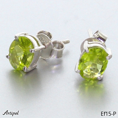 Boucles d'oreilles EF15-P en Péridot véritable