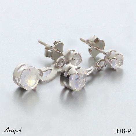 Earrings EF38-PL with real Moonstone