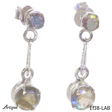 Earrings EF38-LAB with real Labradorite