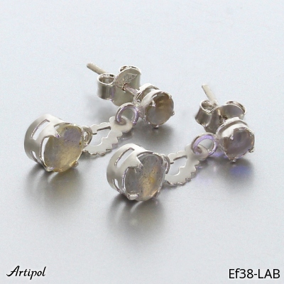 Earrings EF38-LAB with real Labradorite