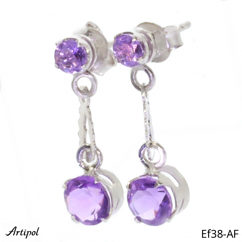 Boucles d'oreilles EF38-AF en Améthyste véritable