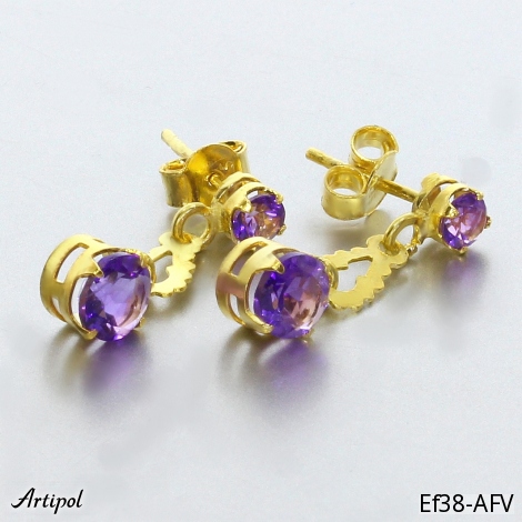 Earrings EF38-AFV with real Amethyst
