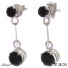 Earrings EF38-ON with real Black Onyx