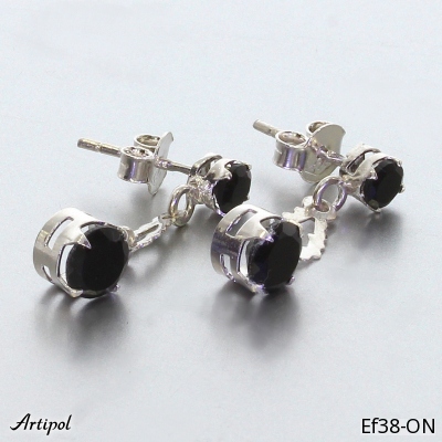 Earrings EF38-ON with real Black Onyx