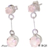 Earrings EF38-QR with real Rose quartz