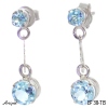 Boucles d'oreilles EF38-TB en Topaze bleue véritable