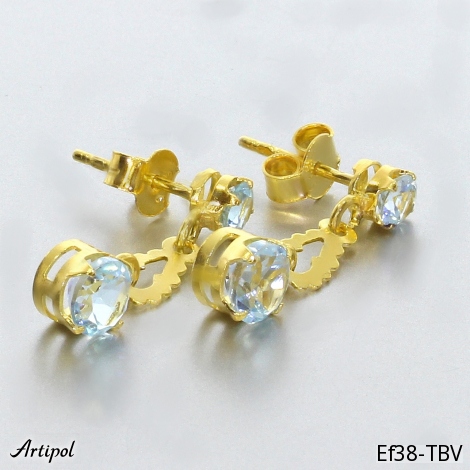 Boucles d'oreilles EF38-TBV en Topaze bleue véritable
