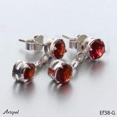 Earrings EF38-G with real Garnet