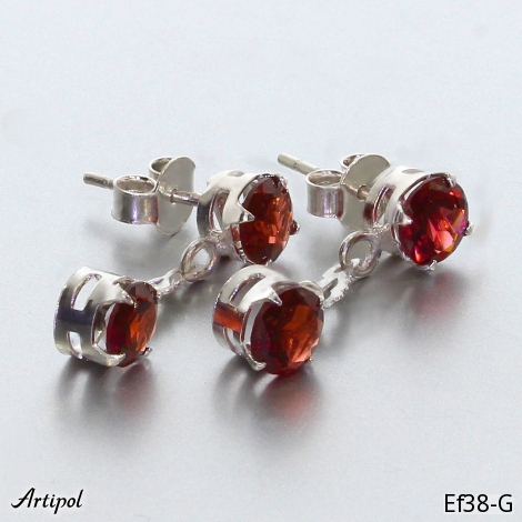 Boucles d'oreilles EF38-G en Grenat véritable
