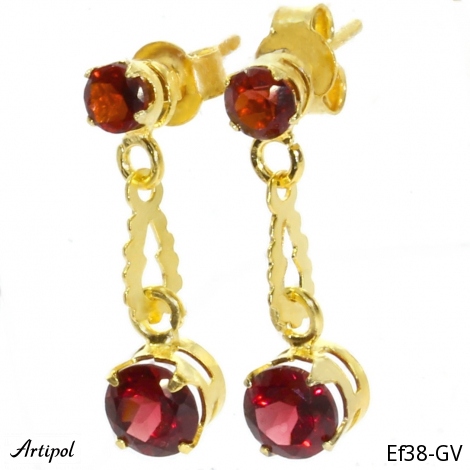 Boucles d'oreilles EF38-GV en Grenat véritable