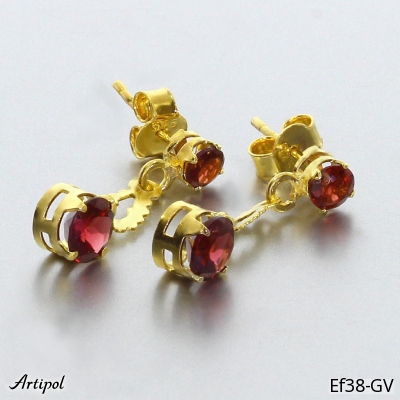Earrings EF38-GV with real Garnet