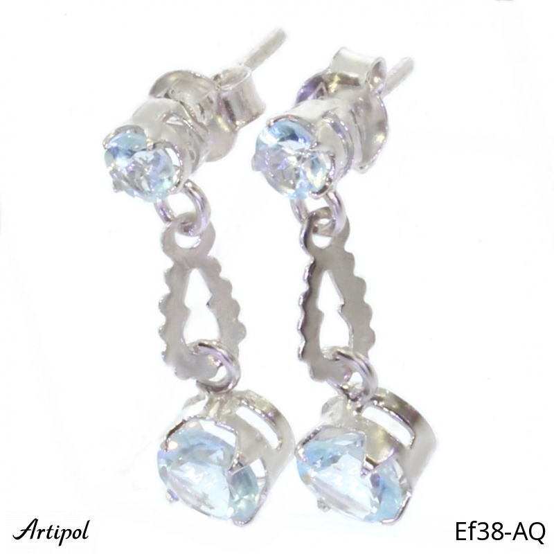 Earrings EF38-AQ with real Aquamarine