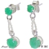 Earrings EF38-E with real Emerald