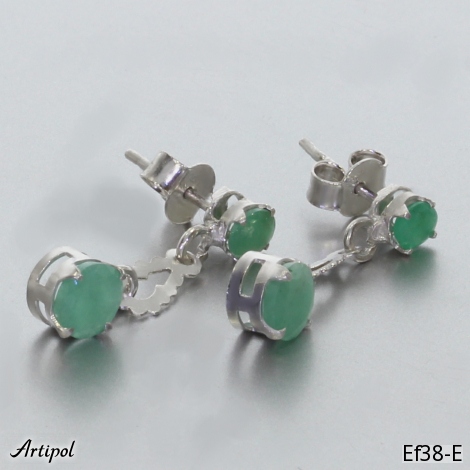 Earrings EF38-E with real Emerald