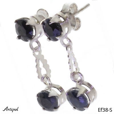 Earrings Ef38-S with real Sapphire