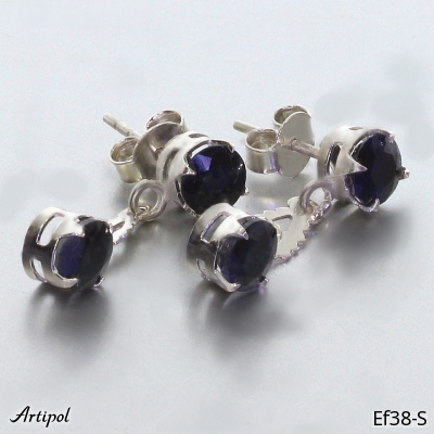 Earrings EF38-S with real Sapphire
