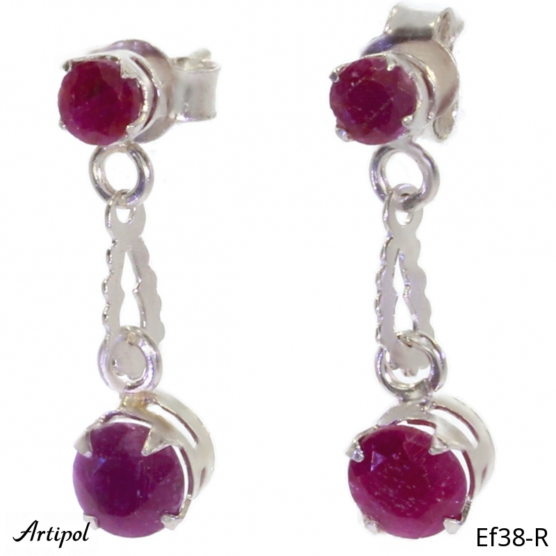 Boucles d'oreilles EF38-R en Rubis véritable