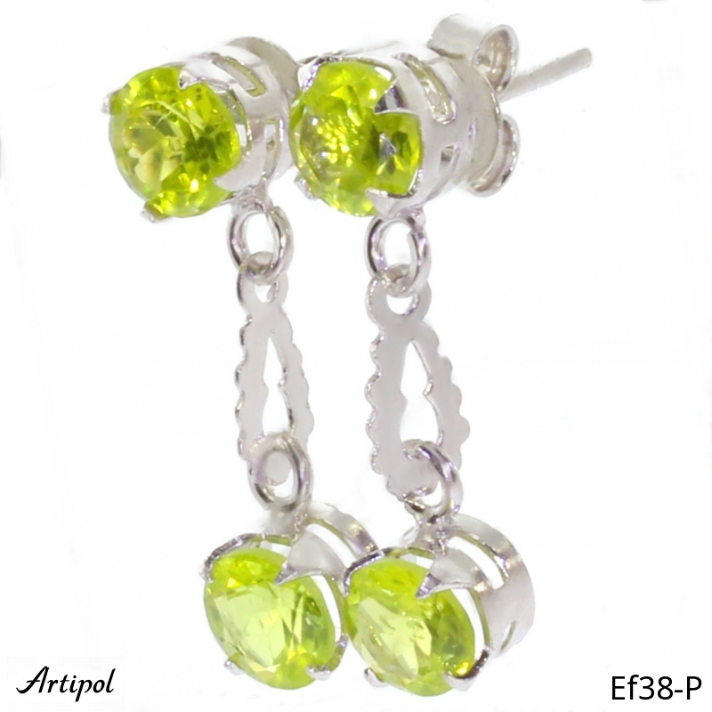 Earrings EF38-P with real Peridot