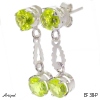Boucles d'oreilles EF38-P en Péridot véritable