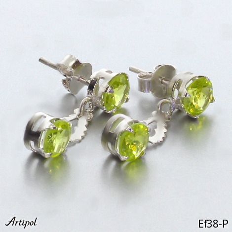 Earrings EF38-P with real Peridot