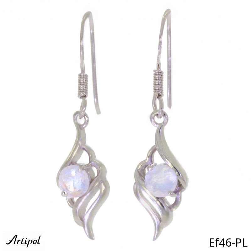 Earrings EF46-PL with real Moonstone