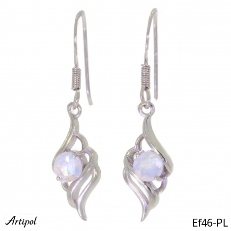 Earrings EF46-PL with real Moonstone