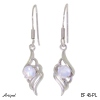 Earrings EF46-PL with real Moonstone