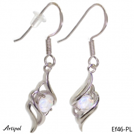 Earrings EF46-PL with real Moonstone