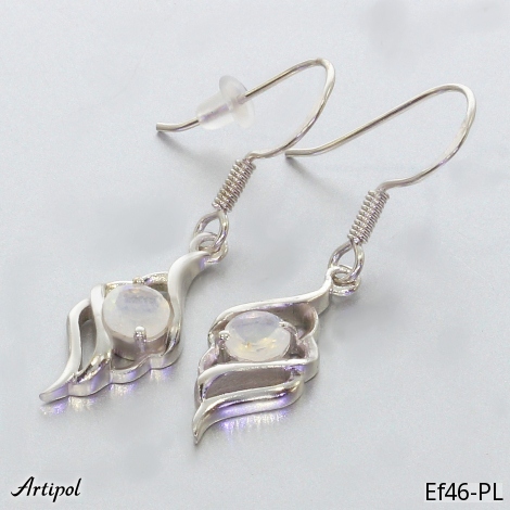 Earrings EF46-PL with real Moonstone