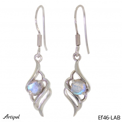 Earrings EF46-LAB with real Labradorite
