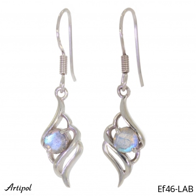Earrings Ef46-LAB with real Labradorite