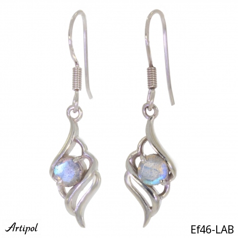Earrings EF46-LAB with real Labradorite