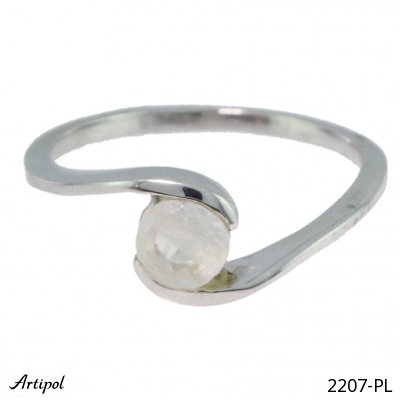 Ring 2207-PL with real Rainbow Moonstone