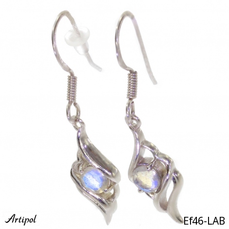 Earrings EF46-LAB with real Labradorite