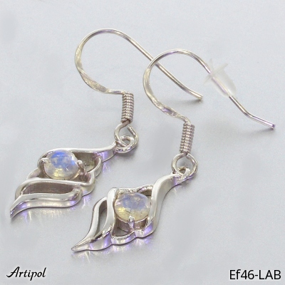 Boucles d'oreilles EF46-LAB en Labradorite véritable