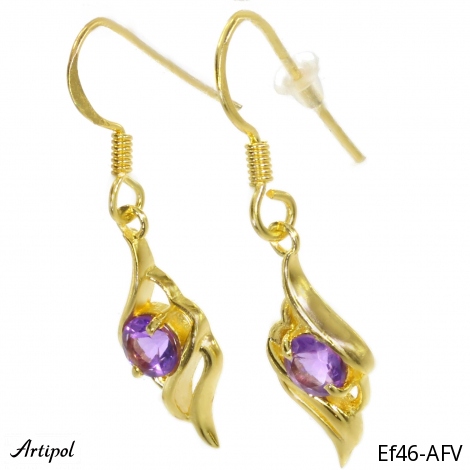 Earrings EF46-AFV with real Amethyst