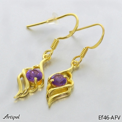 Earrings EF46-AFV with real Amethyst