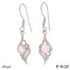 Boucles d'oreilles EF46-QR en Quartz rose