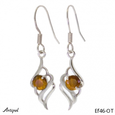 Earrings EF46-OT with real Tiger's eye
