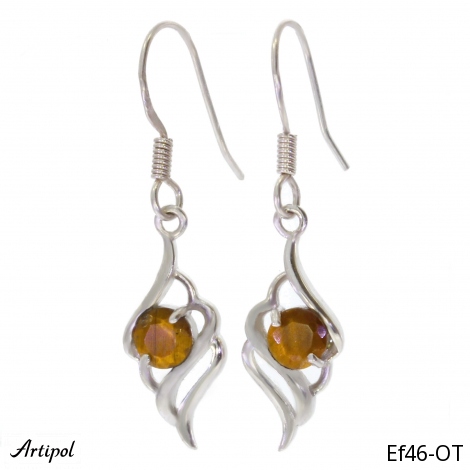 Boucles d'oreilles EF46-OT en Oeil de tigre véritable