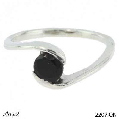 Bague 2207-ON en Onyx noir véritable