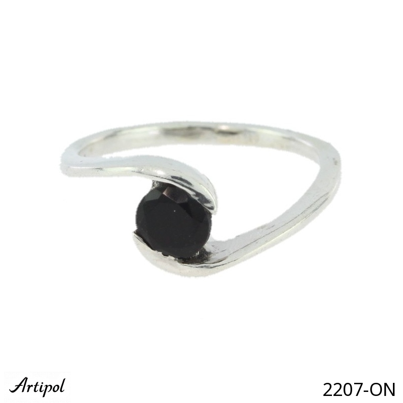 Bague 2207-ON en Onyx noir véritable