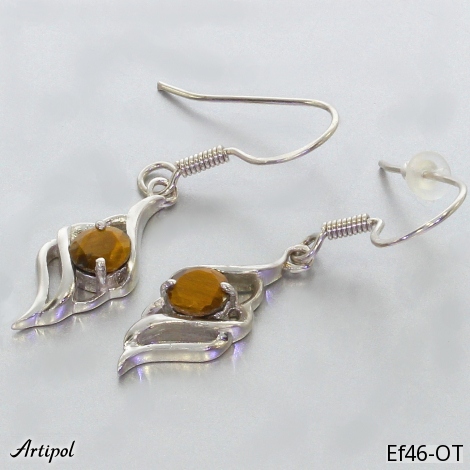 Earrings EF46-OT with real Tiger's eye