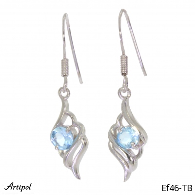 Earrings Ef46-TB with real Blue topaz