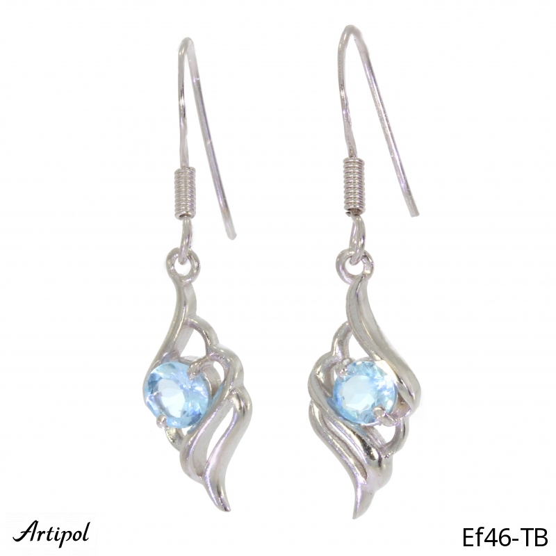 Boucles d'oreilles EF46-TB en Topaze bleue
