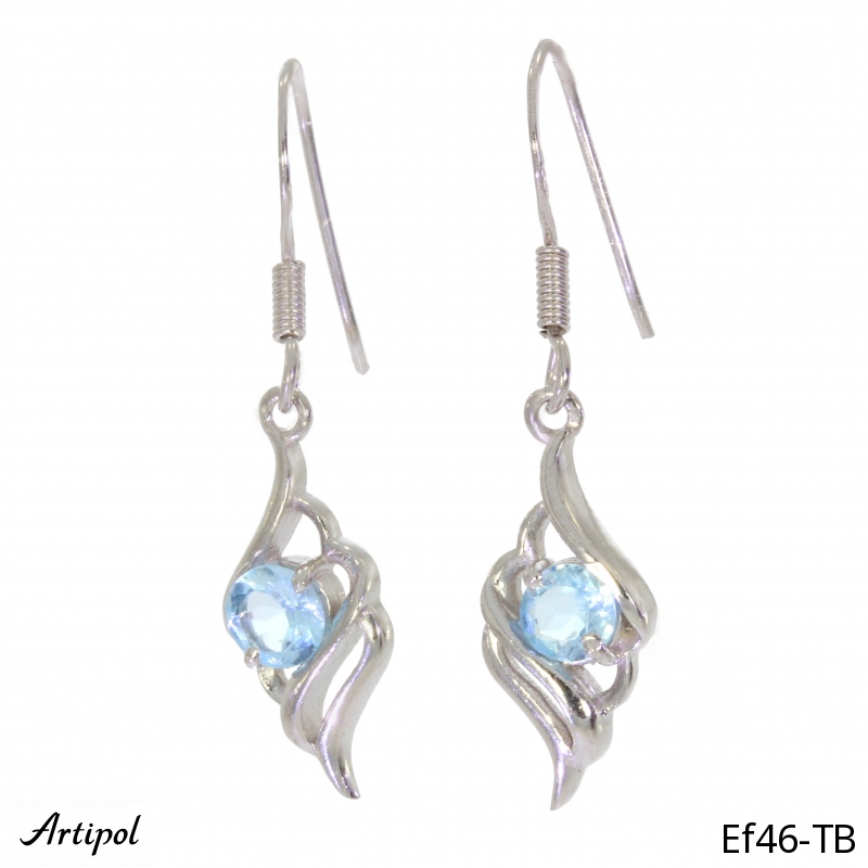 Boucles d'oreilles EF46-TB en Topaze bleue véritable