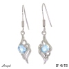 Earrings EF46-TB with real Blue topaz