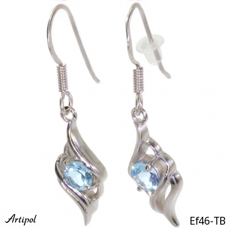 Boucles d'oreilles EF46-TB en Topaze bleue véritable