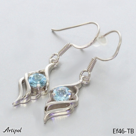 Earrings EF46-TB with real Blue topaz